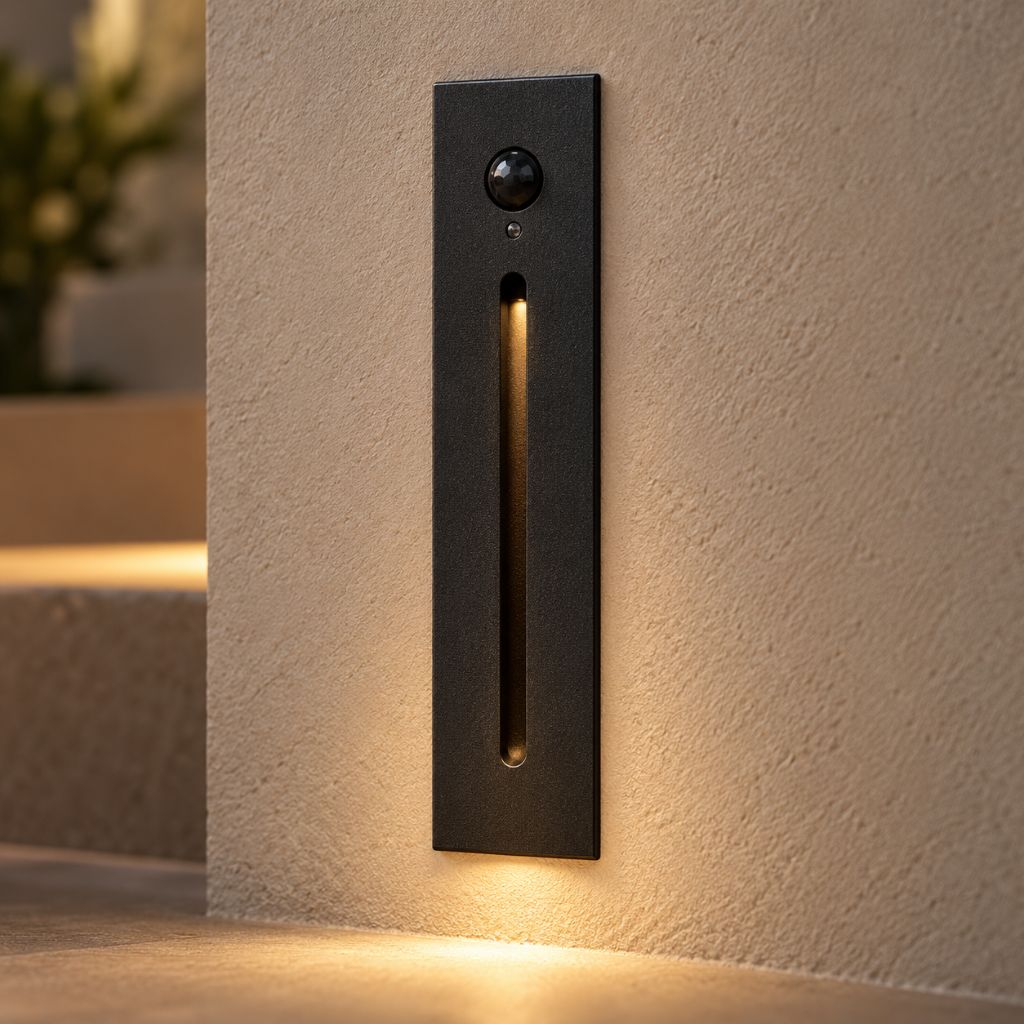 Slim Aluminium Recessed LED Step Light with Motion Sensor