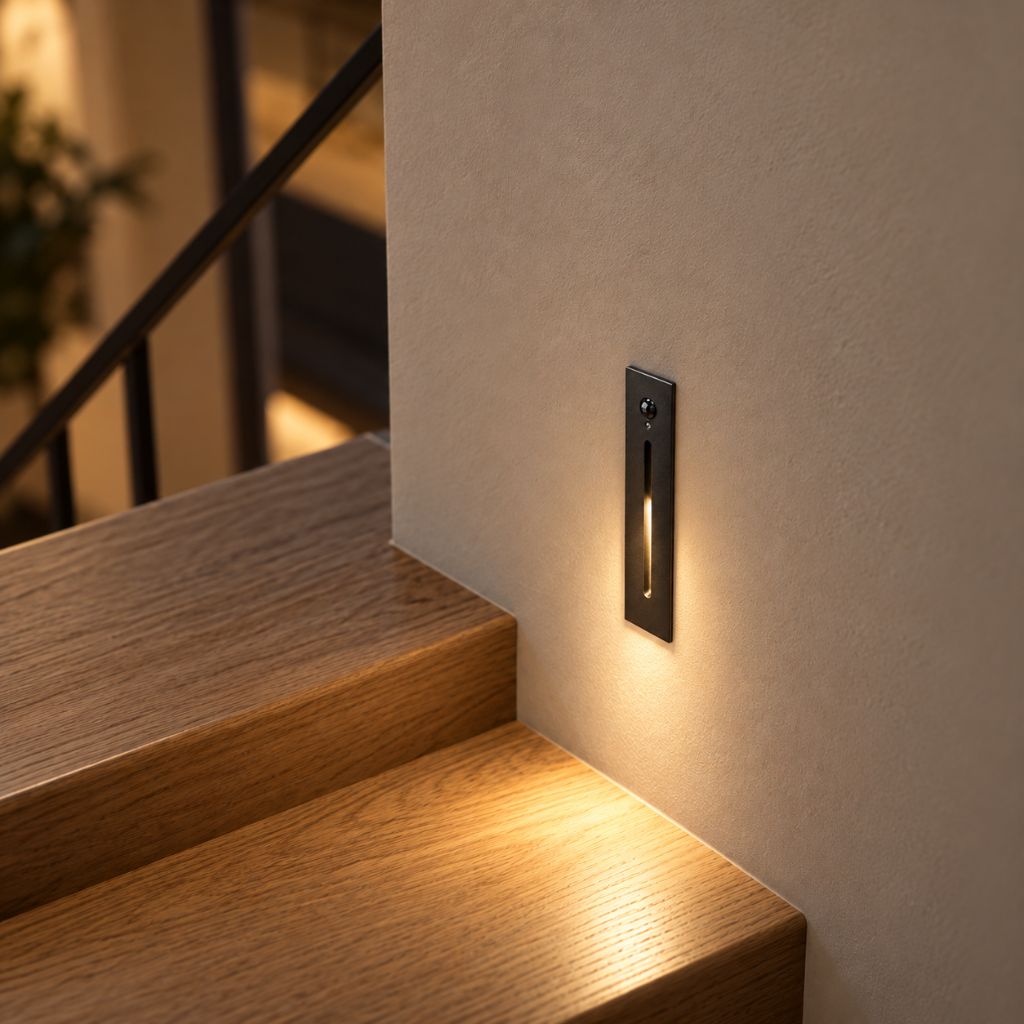 Slim Aluminium Recessed LED Step Light with Motion Sensor