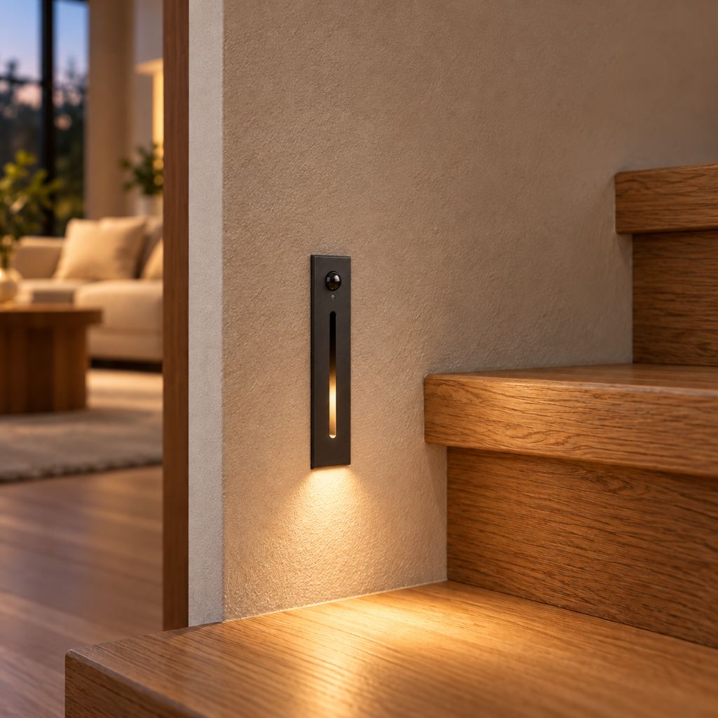 Slim Aluminium Recessed LED Step Light with Motion Sensor