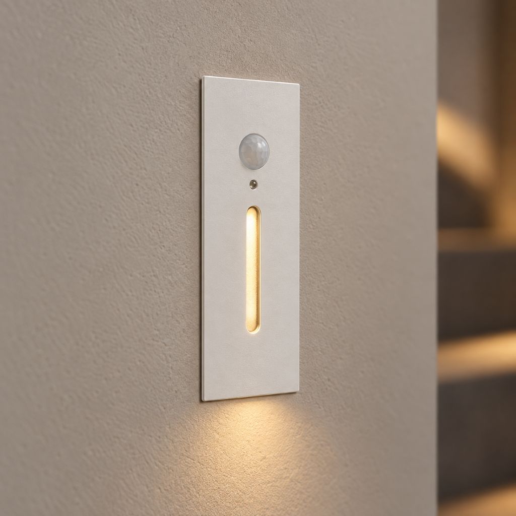 Slim Recessed LED Step Light with Optional PIR Sensor
