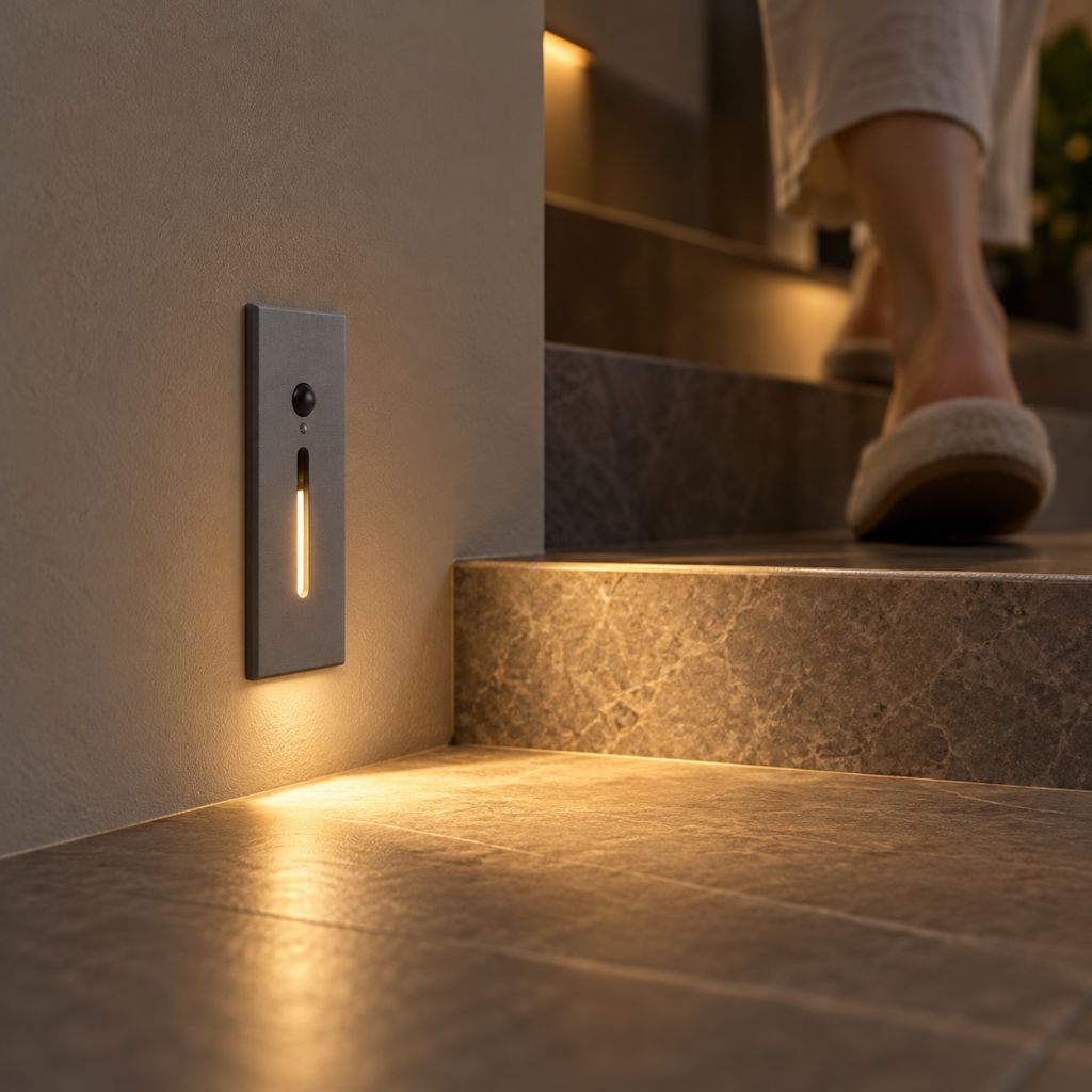 Slim Recessed LED Step Light with Optional PIR Sensor