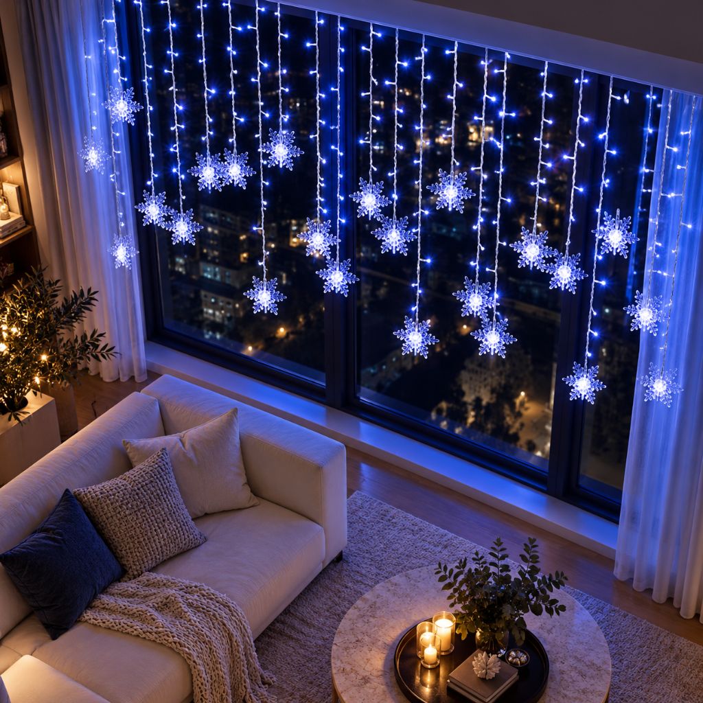 Snowflake LED Christmas Lights with 8 Lighting Modes