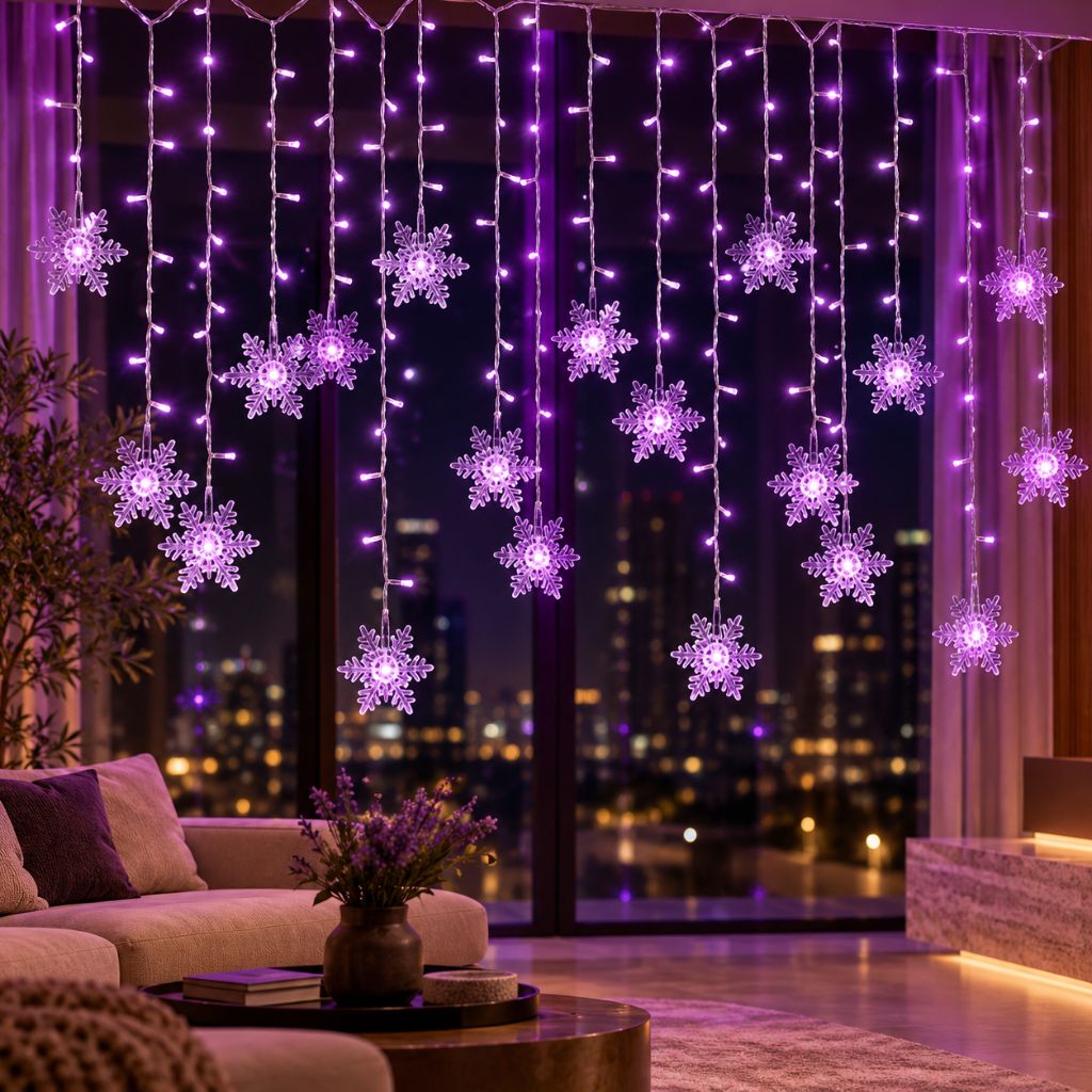 Snowflake LED Christmas Lights with 8 Lighting Modes