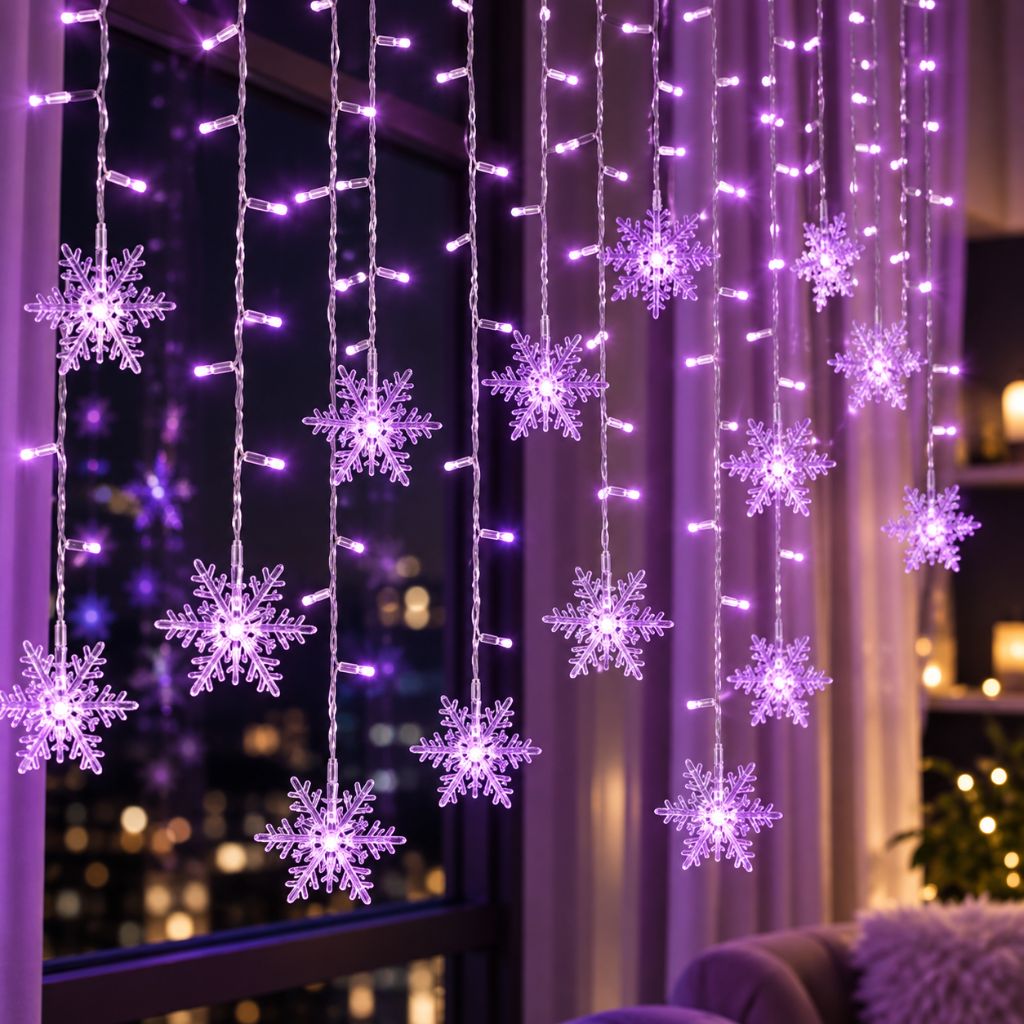 Snowflake LED Christmas Lights with 8 Lighting Modes