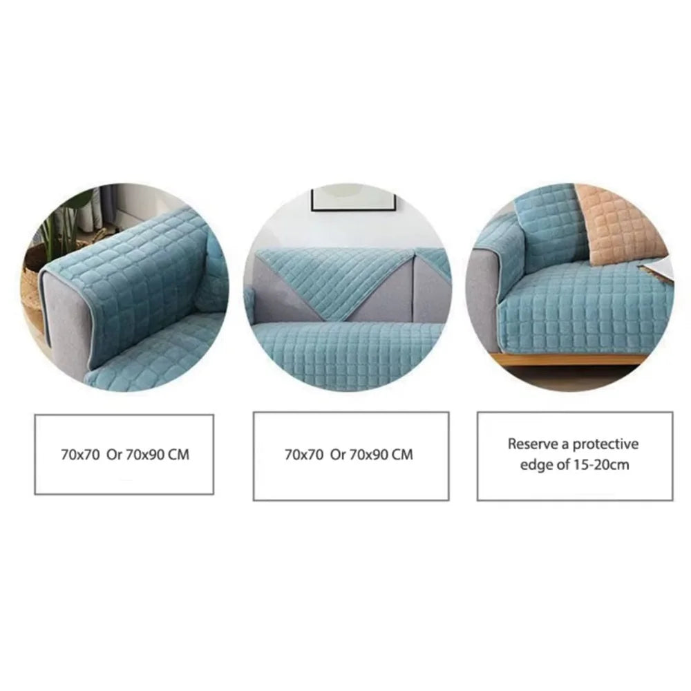 Soft flannel sofa cover non-slip quilted furniture protector - view 7