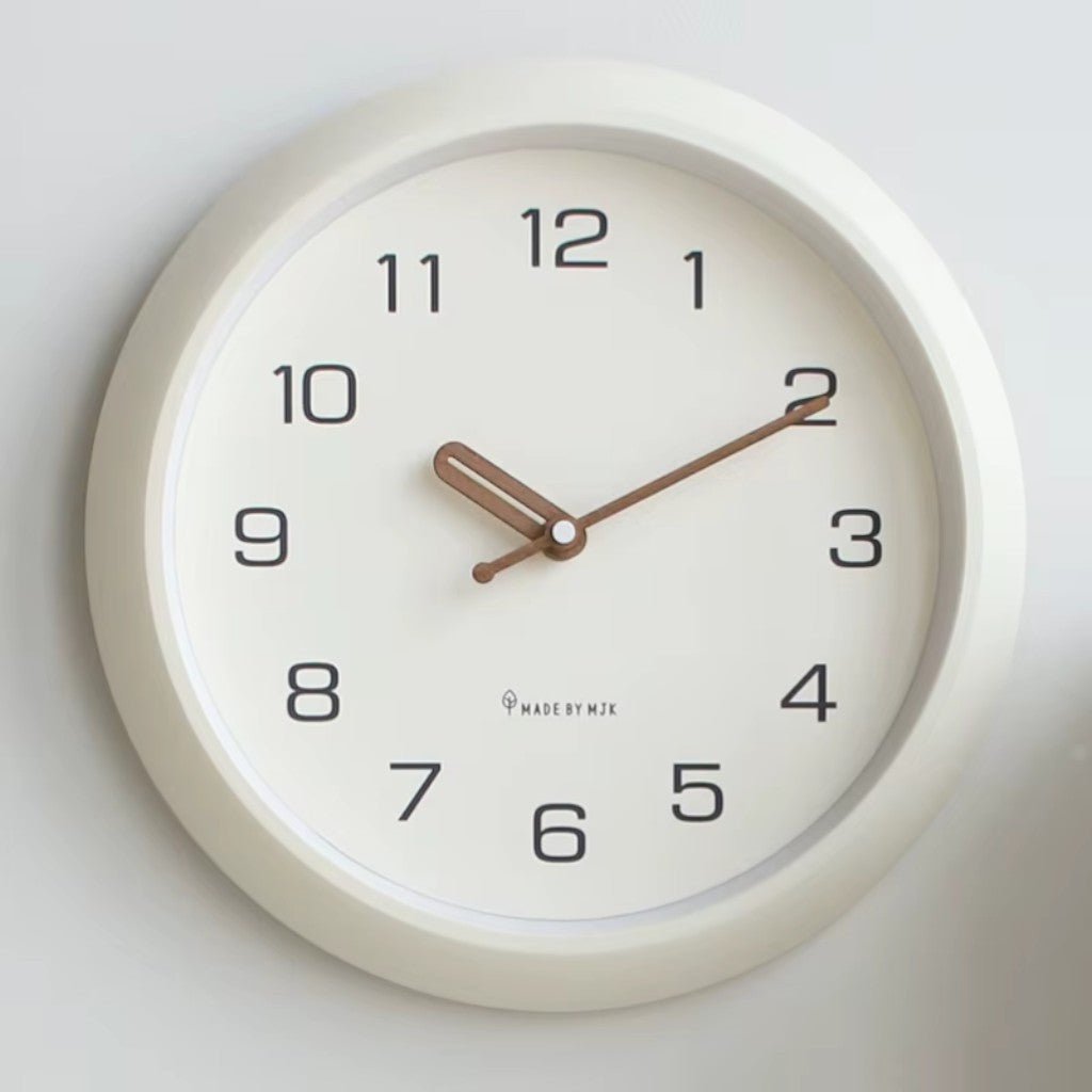 SoftOrb Scandinavian Cream Silent Wall Clock - Lattea Global