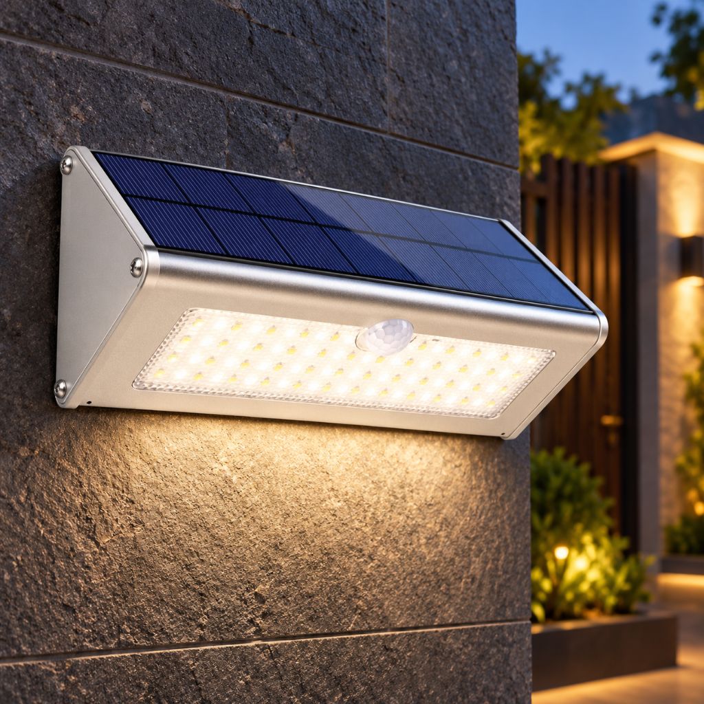 Solar Aluminium LED Outdoor Wall Light with Motion Sensor IP65