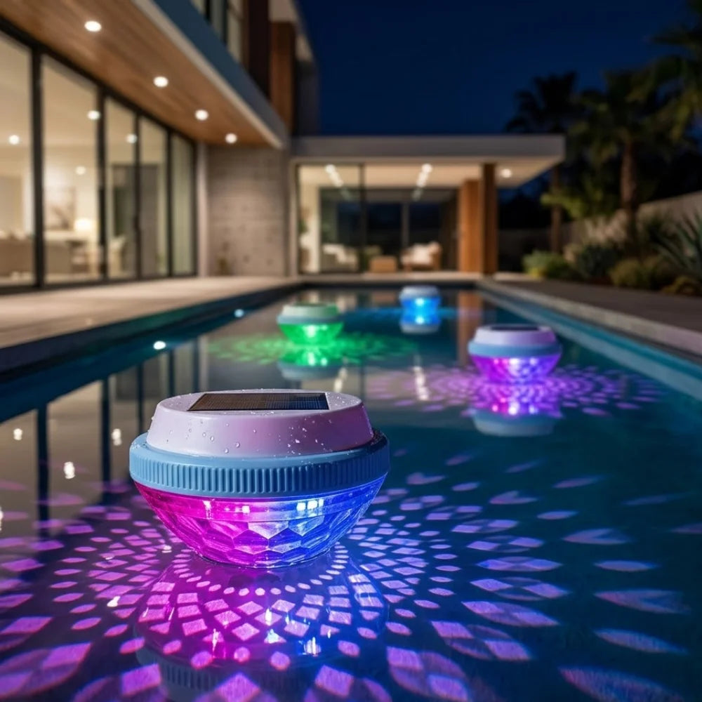 Solar floating pool light rgb ip65 waterproof colour changing lamp