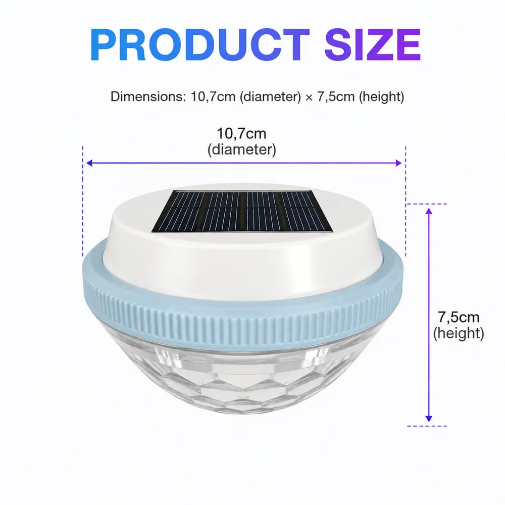 Solar floating pool light rgb ip65 waterproof colour changing lamp – view 8