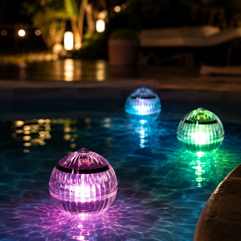 Solar Floating Pool Lights RGB Colour Changing - Waterproof LED Ball