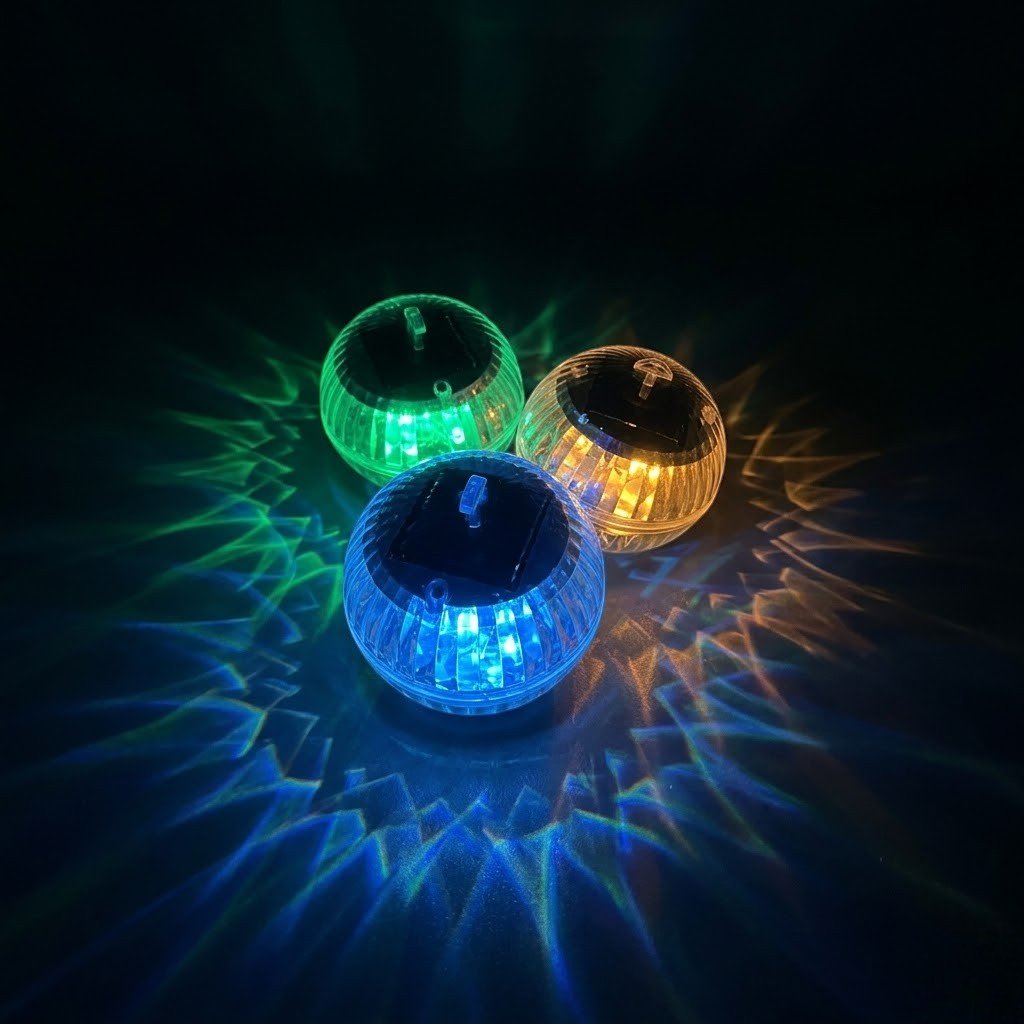 Solar Floating Pool Lights RGB Colour Changing - Waterproof LED Ball - Lattea Global