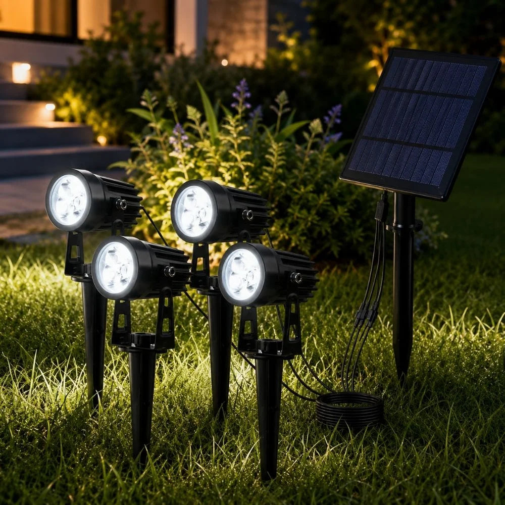 Solar garden spotlights - 4-pack ip65 waterproof led light – view 10