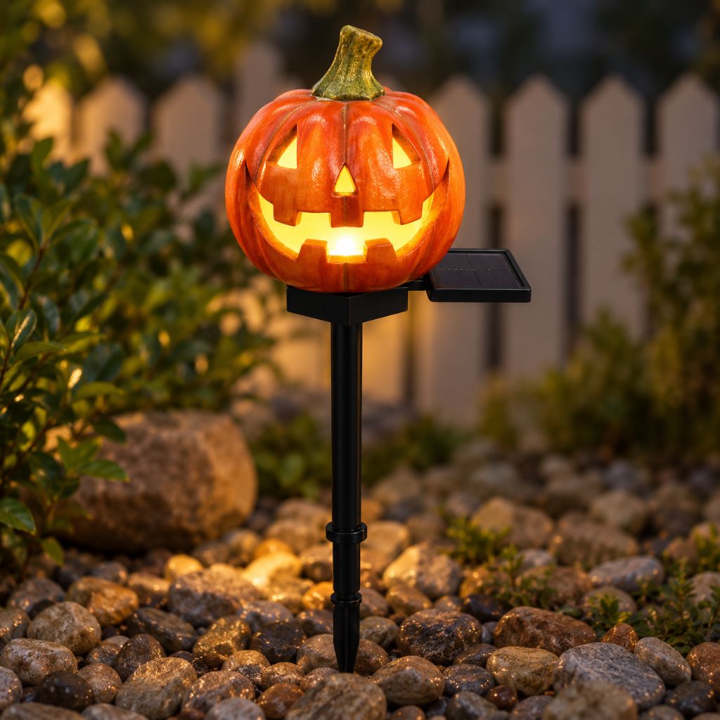 Solar Halloween Pumpkin LED Garden Stake Light IP55