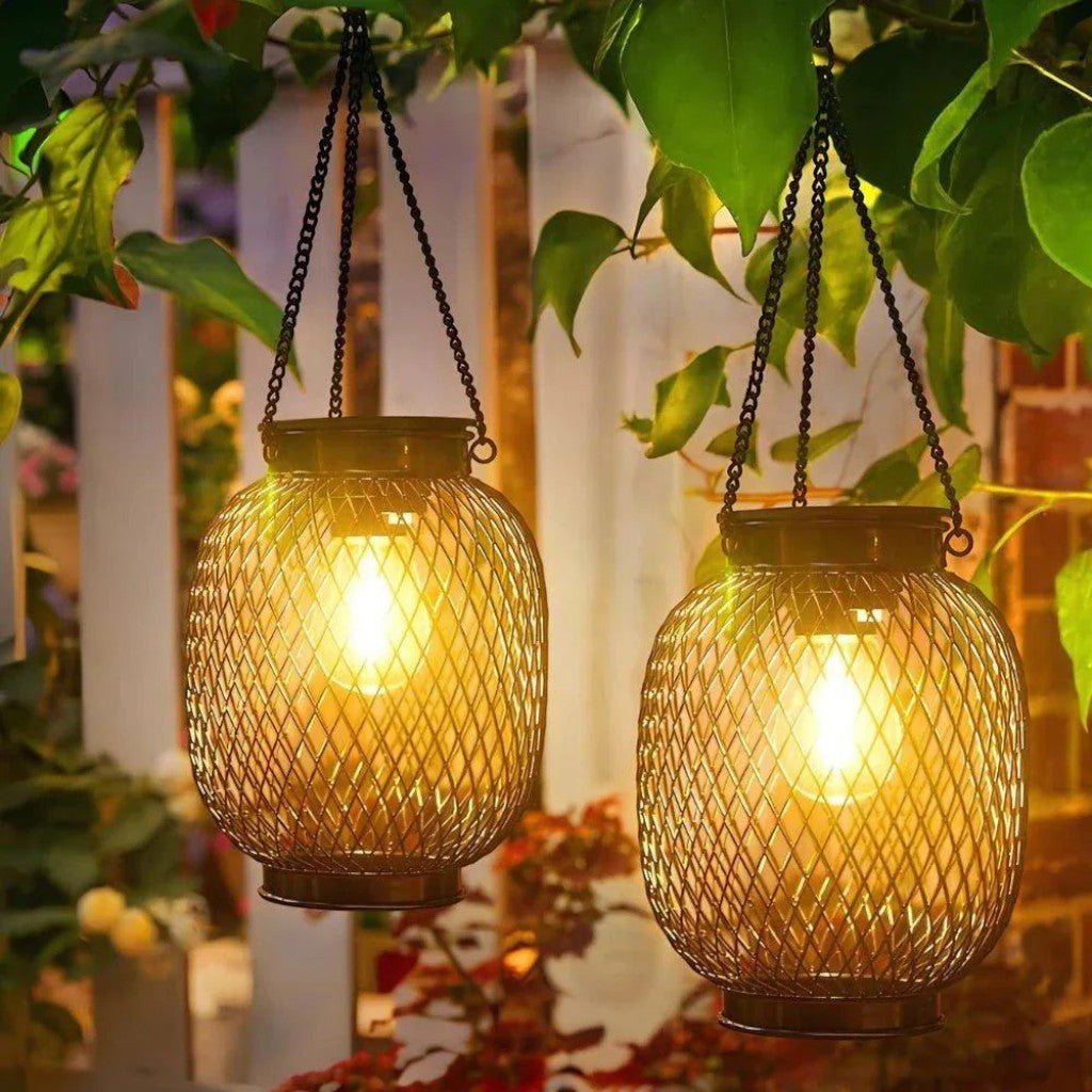 Solar Hanging Lantern Outdoor IP65 Waterproof Auto Sensor - Lattea Global