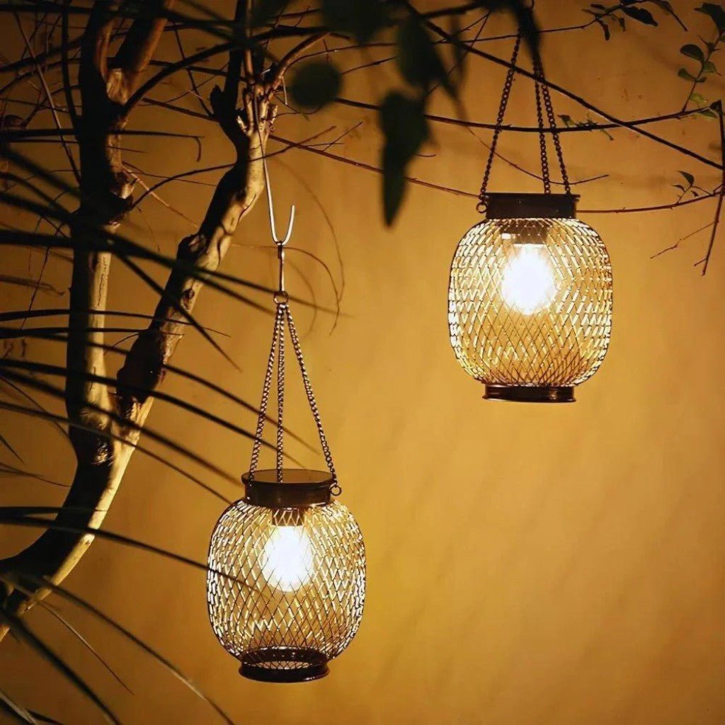 Solar Hanging Lantern Outdoor IP65 Waterproof Auto Sensor - Lattea Global