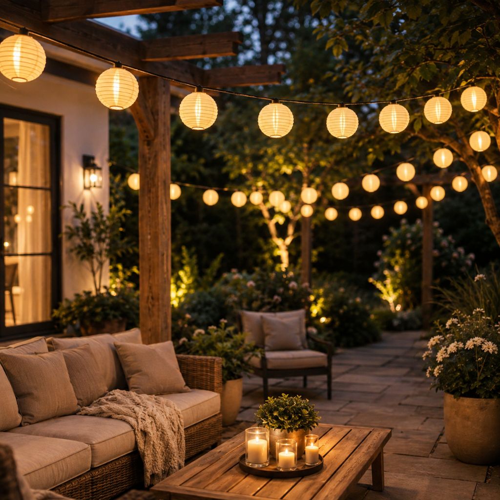 Solar Lantern String Lights IP65 Waterproof Outdoor Garden Patio Decor