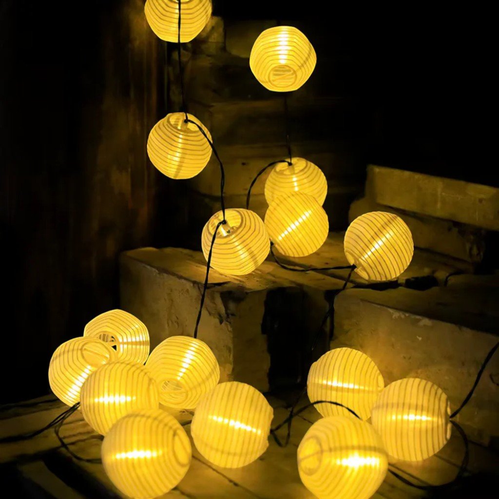 Solar Lantern String Lights IP65 Waterproof Outdoor Garden Patio Decor - Lattea Global