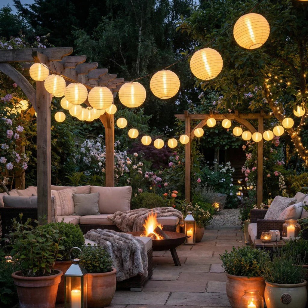 Solar Lantern String Lights IP65 Waterproof Outdoor Garden Patio Decor - Lattea Global
