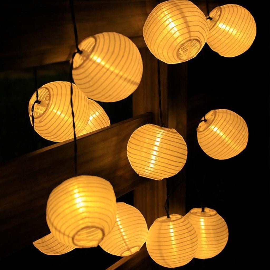 Solar Lantern String Lights IP65 Waterproof Outdoor Garden Patio Decor - Lattea Global