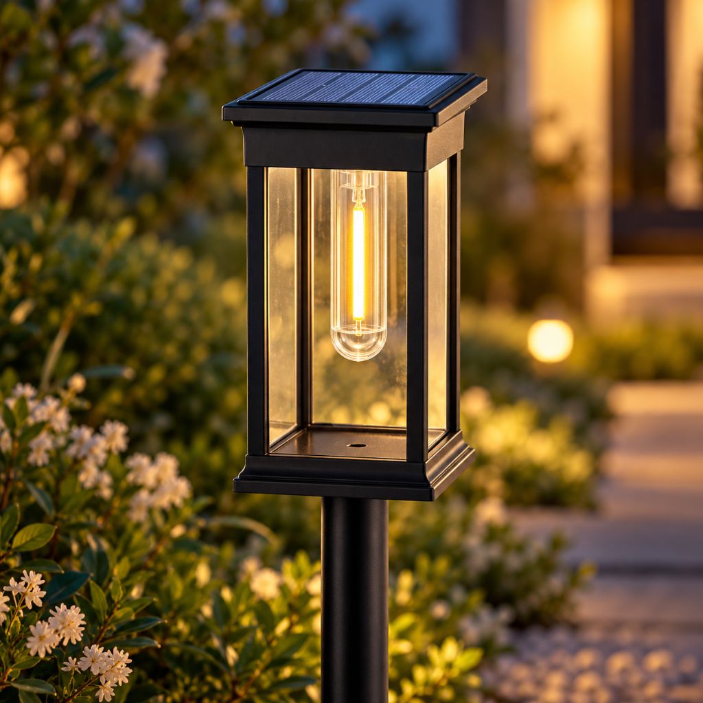 Solar LED Lantern Pathway Lights IP65 with Auto On/Off