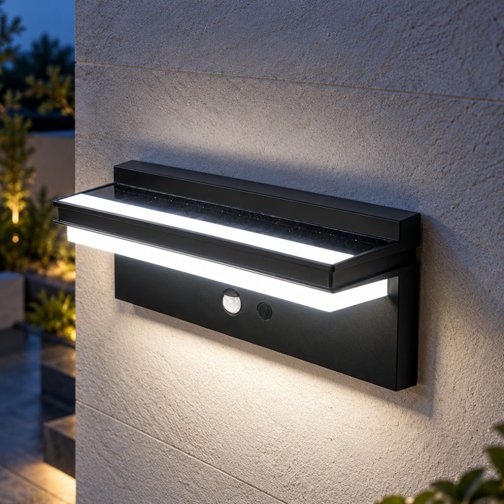 Solar LED Outdoor Wall Light with Motion Sensor and 4 Modes