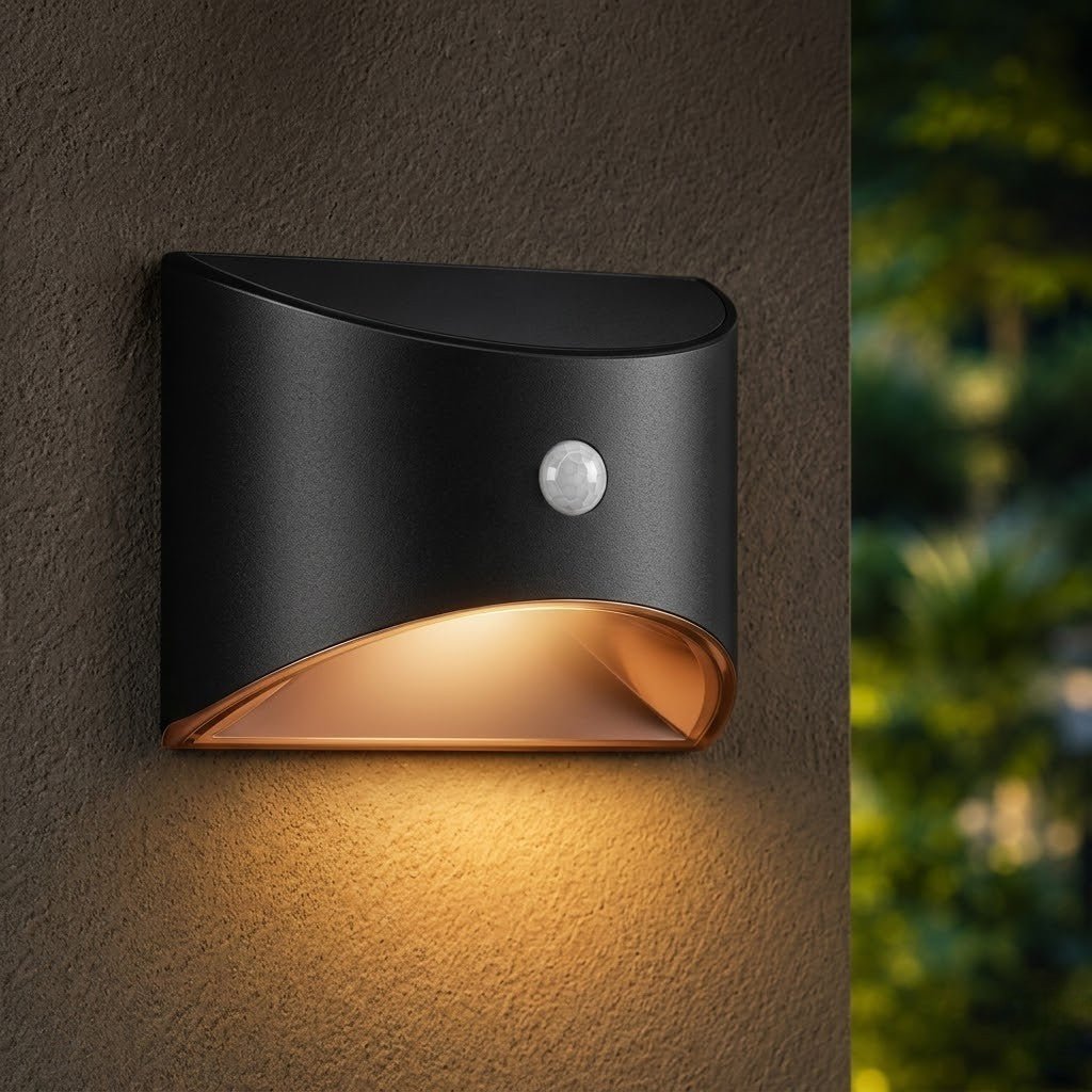 Solar Outdoor Garden Wall Light PIR Motion Sensor IP65 Waterproof Lamp - Lattea Global