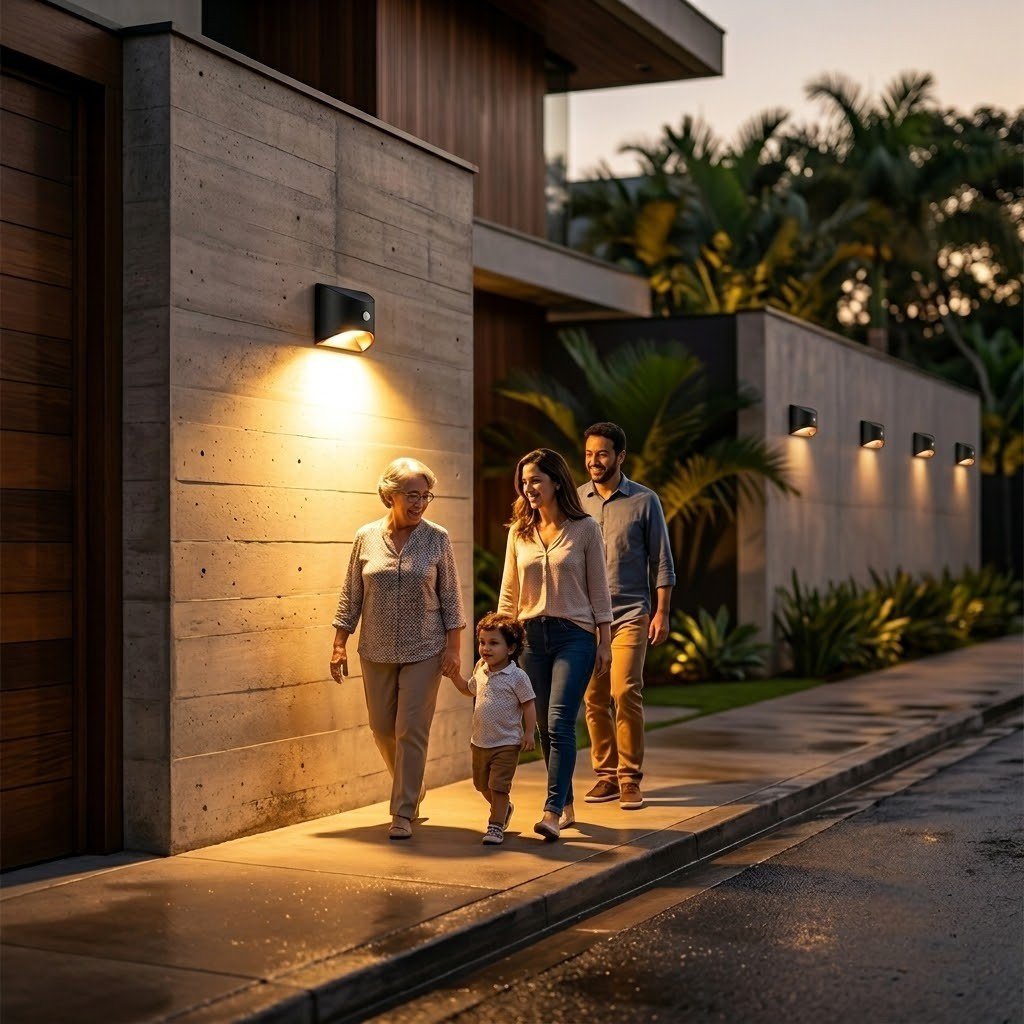 Solar Outdoor Garden Wall Light PIR Motion Sensor IP65 Waterproof Lamp - Lattea Global