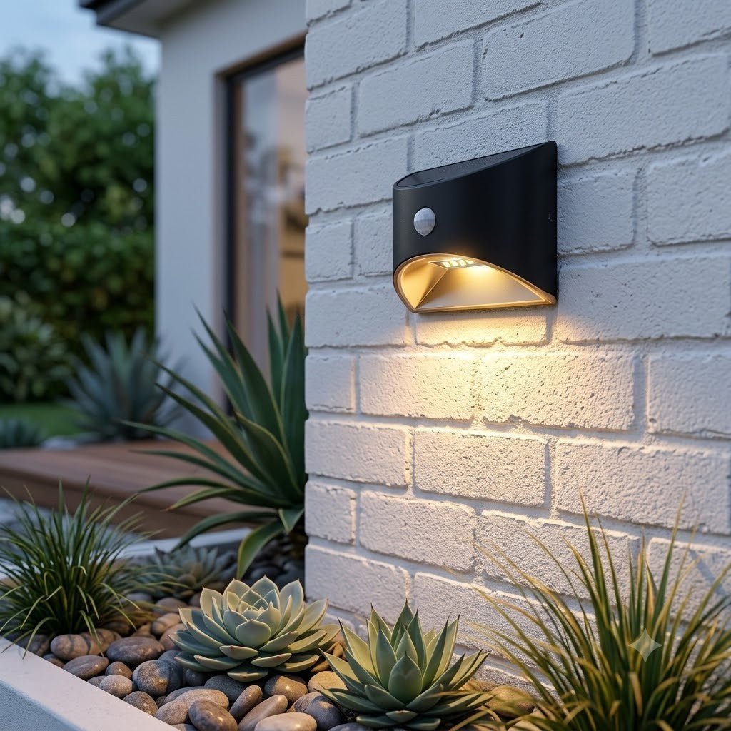 Solar Outdoor Garden Wall Light PIR Motion Sensor IP65 Waterproof Lamp - Lattea Global