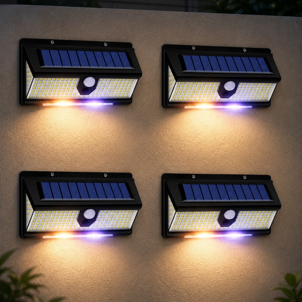 Solar Outdoor Wall Light LED PIR Motion Sensor IP65 - Lattea Global