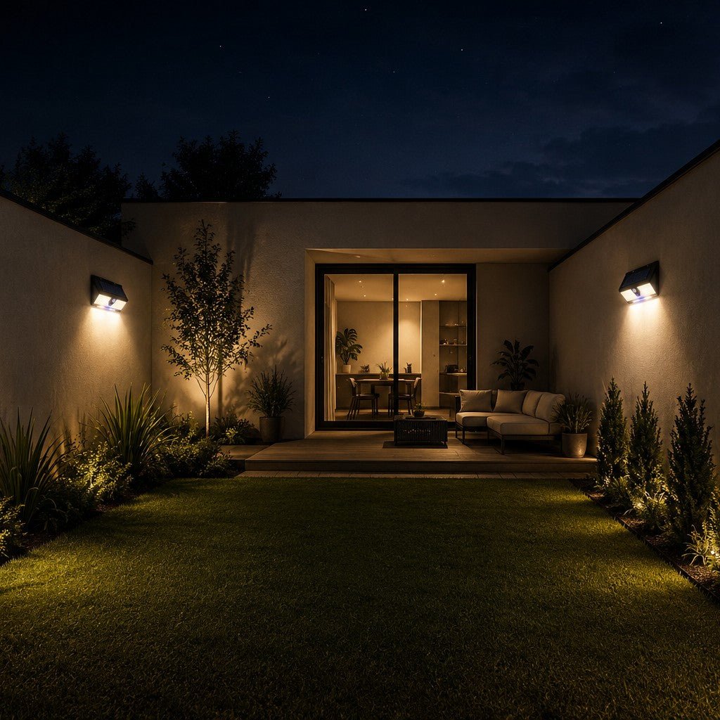 Solar Outdoor Wall Light LED PIR Motion Sensor IP65 - Lattea Global
