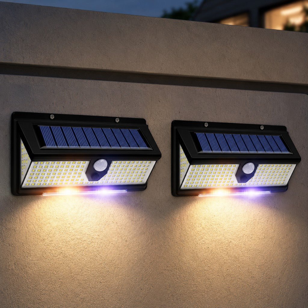 Solar Outdoor Wall Light LED PIR Motion Sensor IP65 - Lattea Global