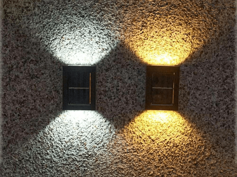 Solar Panel Powered LED Wall Lights for Outdoor - Lattea Global