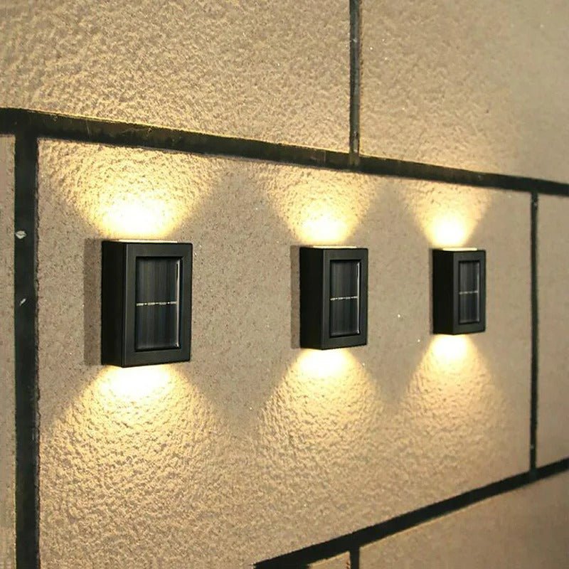 Solar Panel Powered LED Wall Lights for Outdoor - Lattea Global
