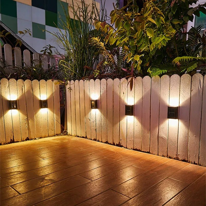 Solar Panel Powered LED Wall Lights for Outdoor - Lattea Global