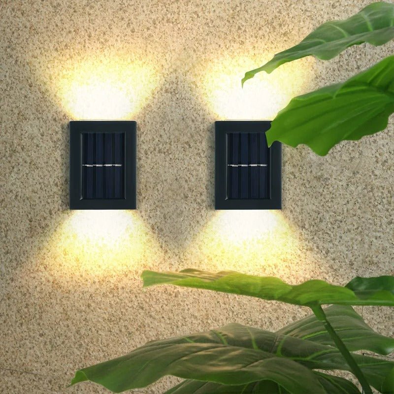 Solar Panel Powered LED Wall Lights for Outdoor - Lattea Global