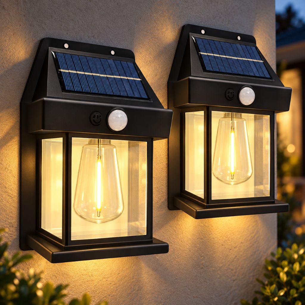 Solar PIR Motion Sensor Outdoor Wall Lantern