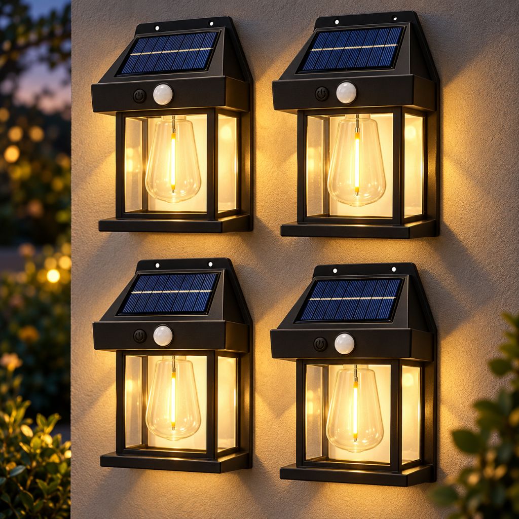 Solar PIR Motion Sensor Outdoor Wall Lantern