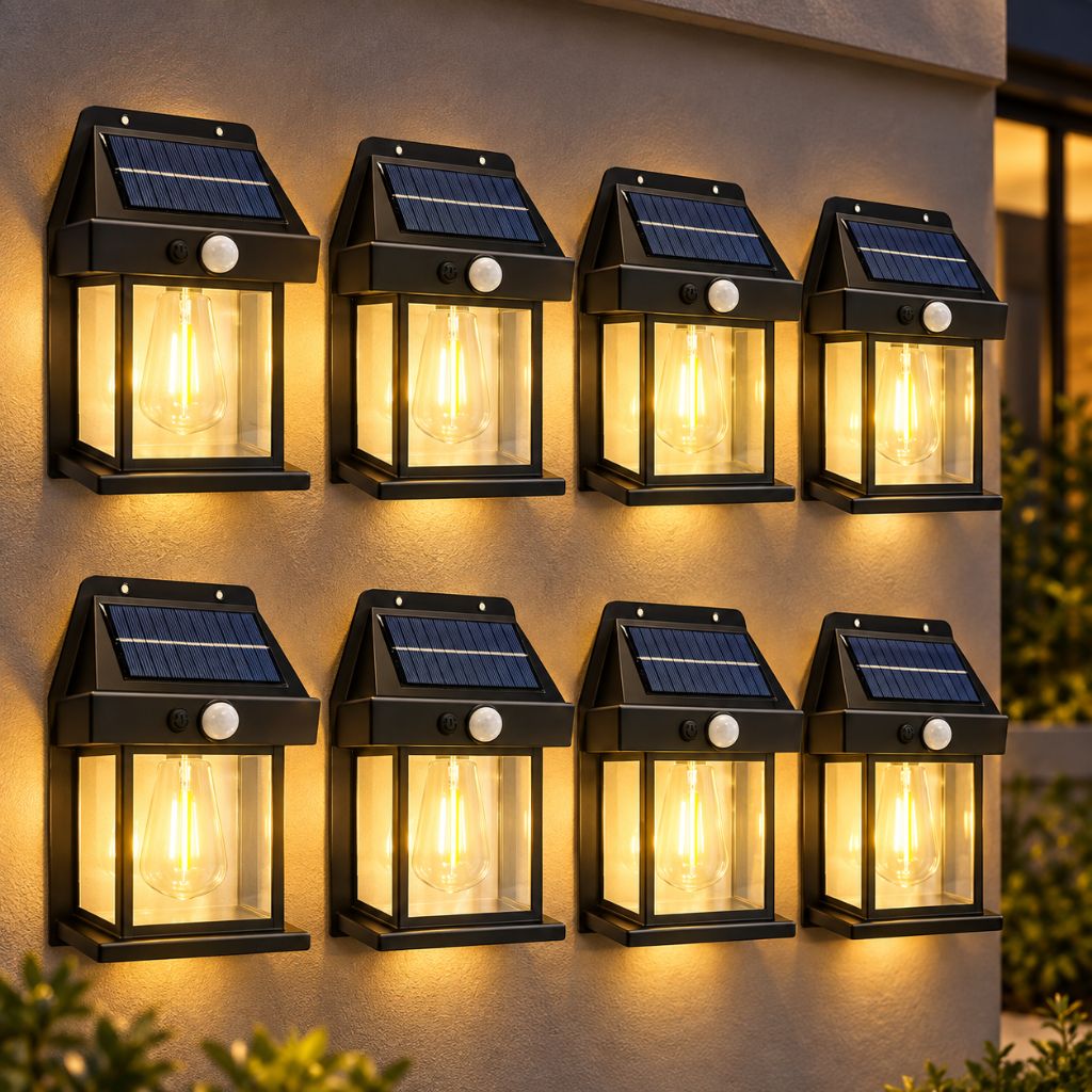 Solar PIR Motion Sensor Outdoor Wall Lantern