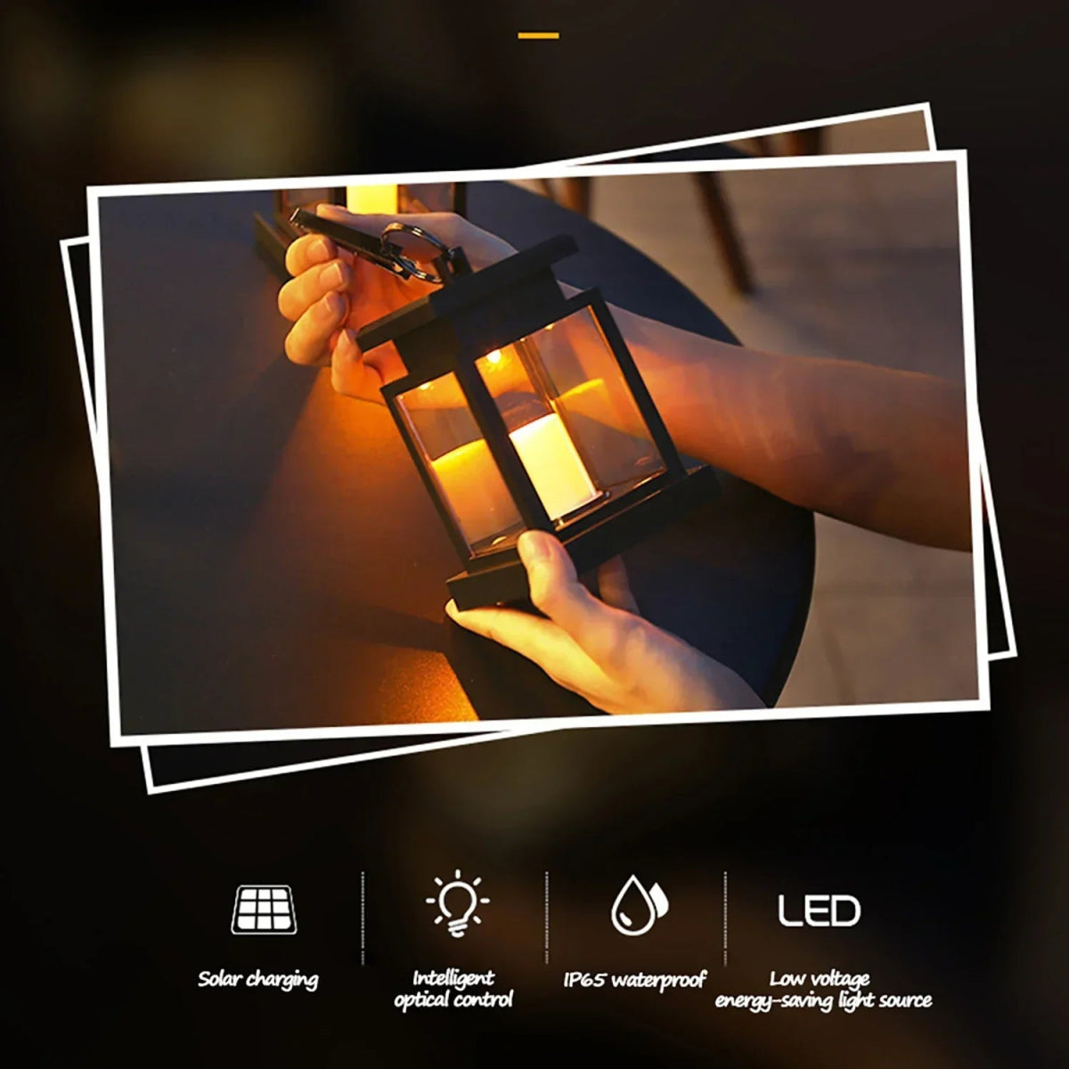 SolarFlame LED Garden Lantern - Waterproof Outdoor Candle Light - Lattea Global