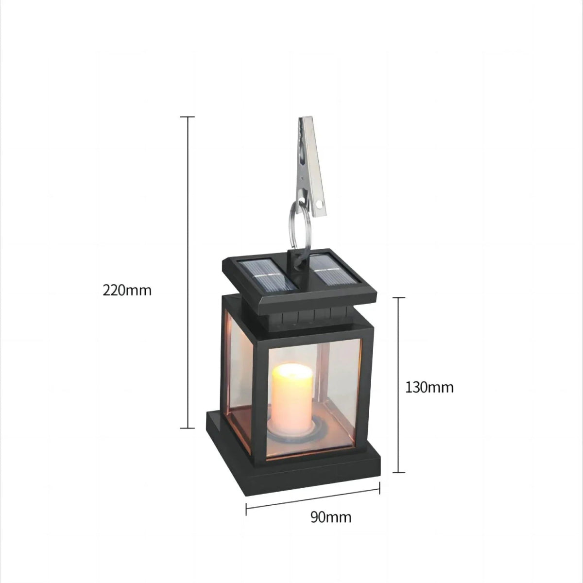 SolarFlame LED Garden Lantern - Waterproof Outdoor Candle Light - Lattea Global