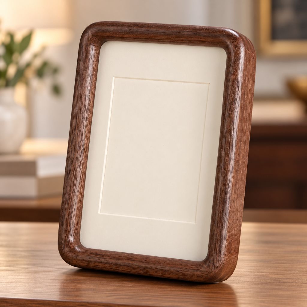 Solid Wood Mortise and Tenon Photo Frame with Rounded Edges