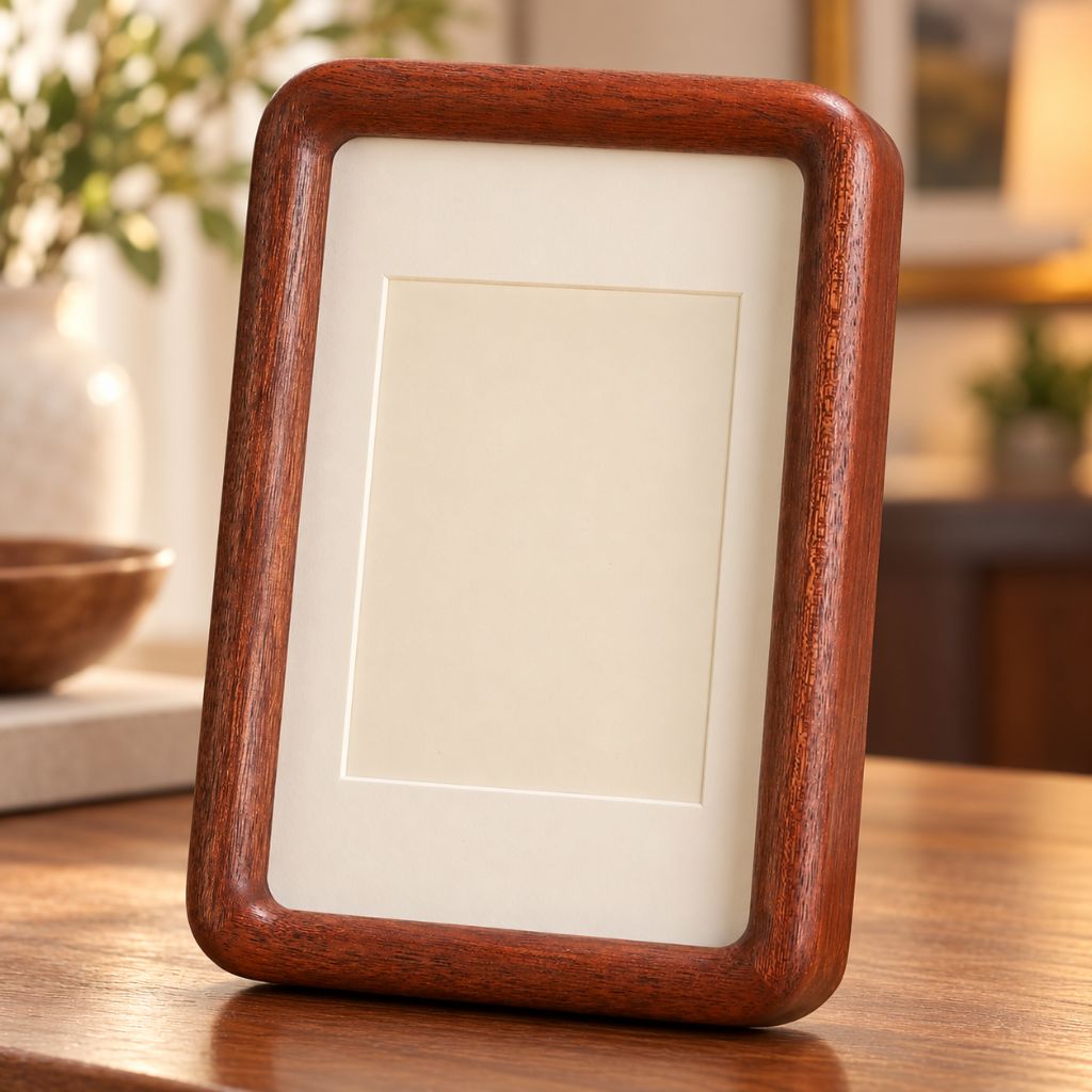 Solid Wood Mortise and Tenon Photo Frame with Rounded Edges