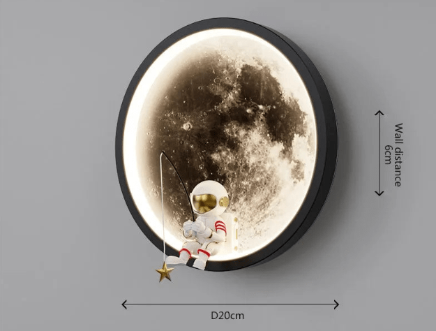 Space Explorer Moon Led Wall Lamp - Lattea Global