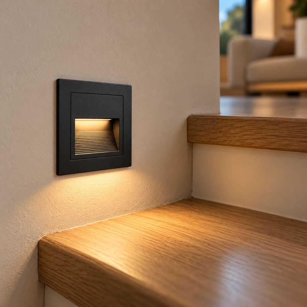 Square Recessed LED Stair Light with Aluminium Frame