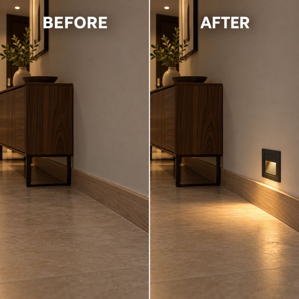 Square Recessed LED Stair Light with Aluminium Frame