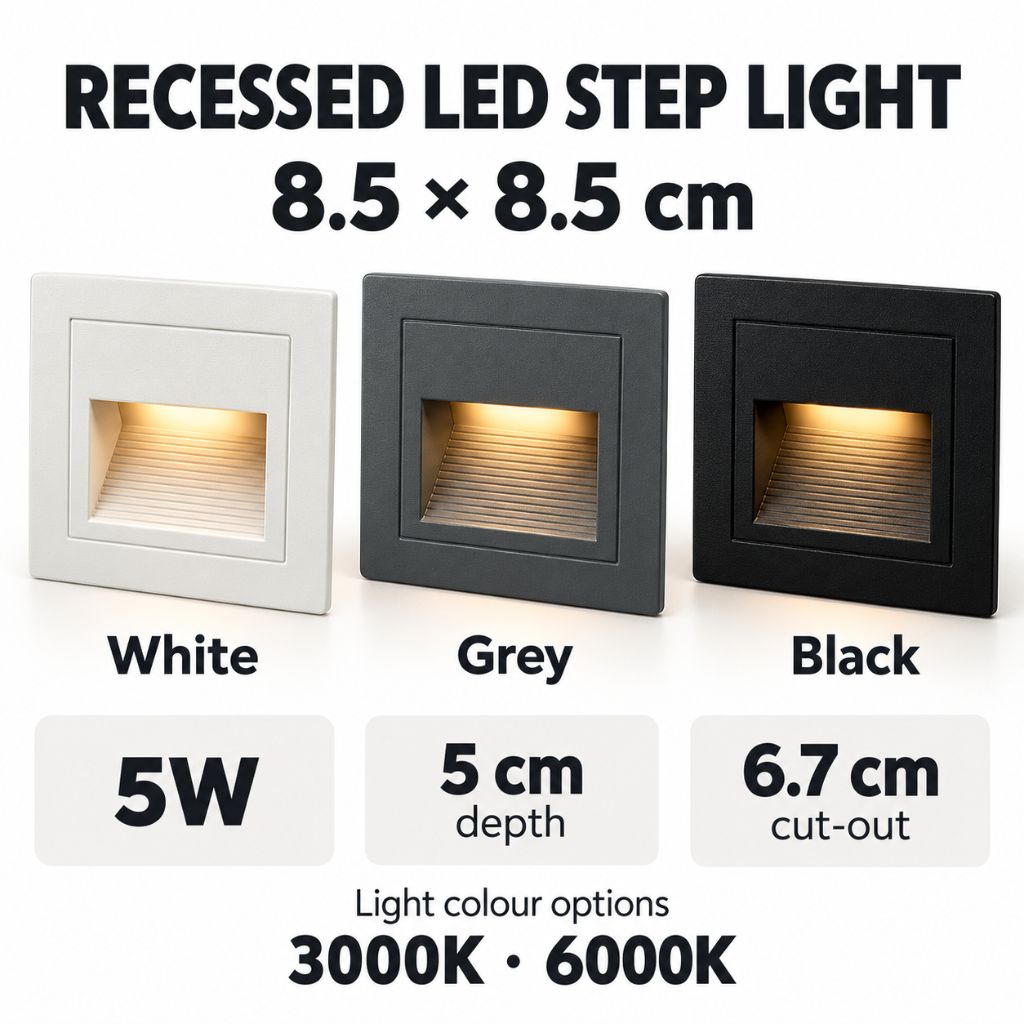 Square Recessed LED Stair Light with Aluminium Frame