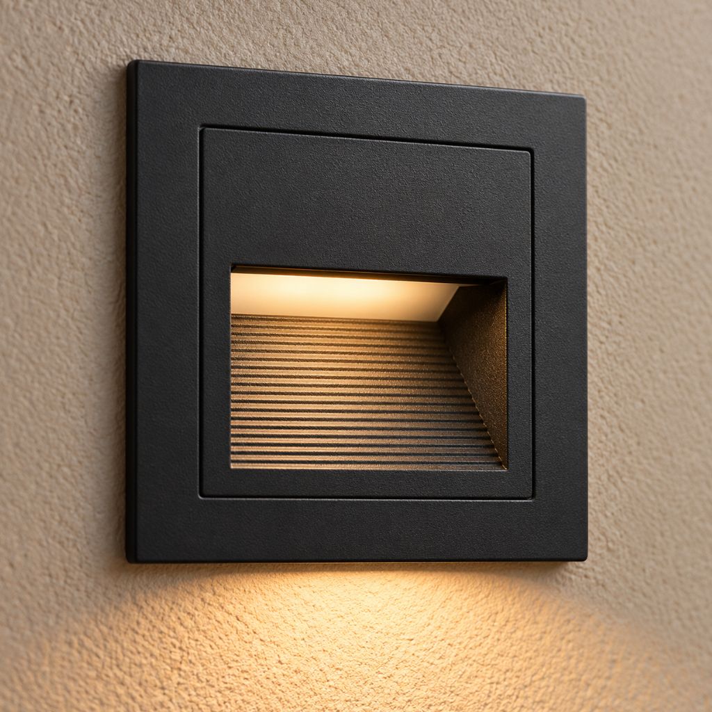 Square Recessed LED Stair Light with Aluminium Frame