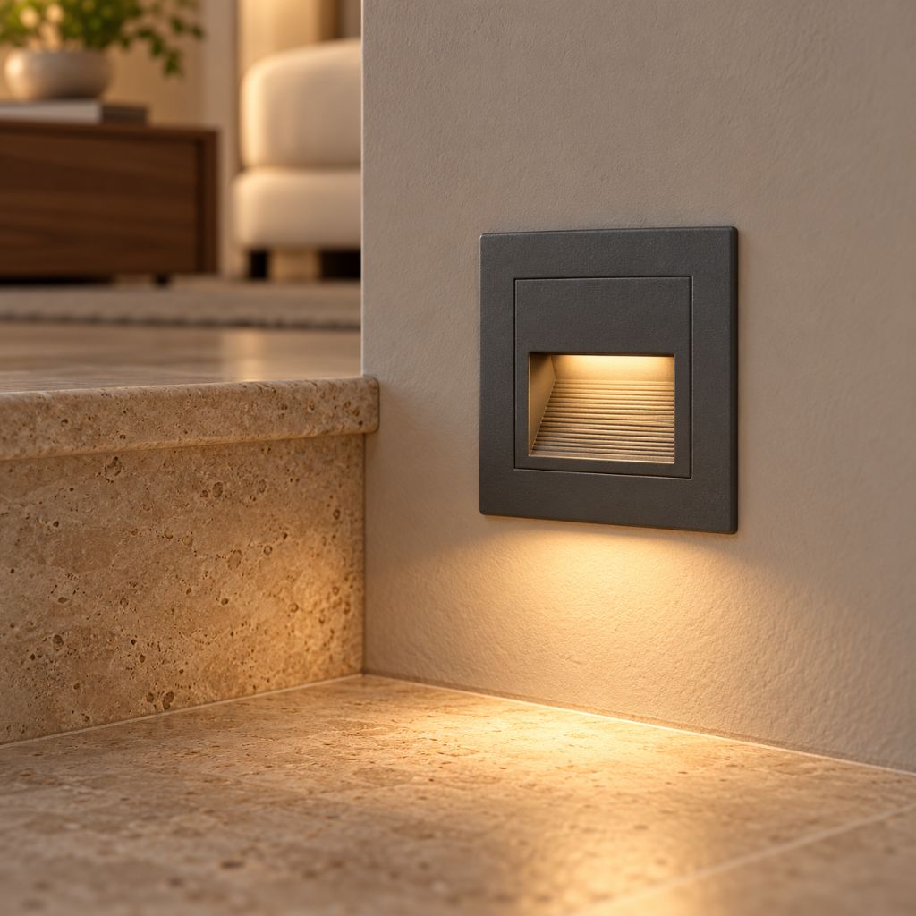 Square Recessed LED Stair Light with Aluminium Frame