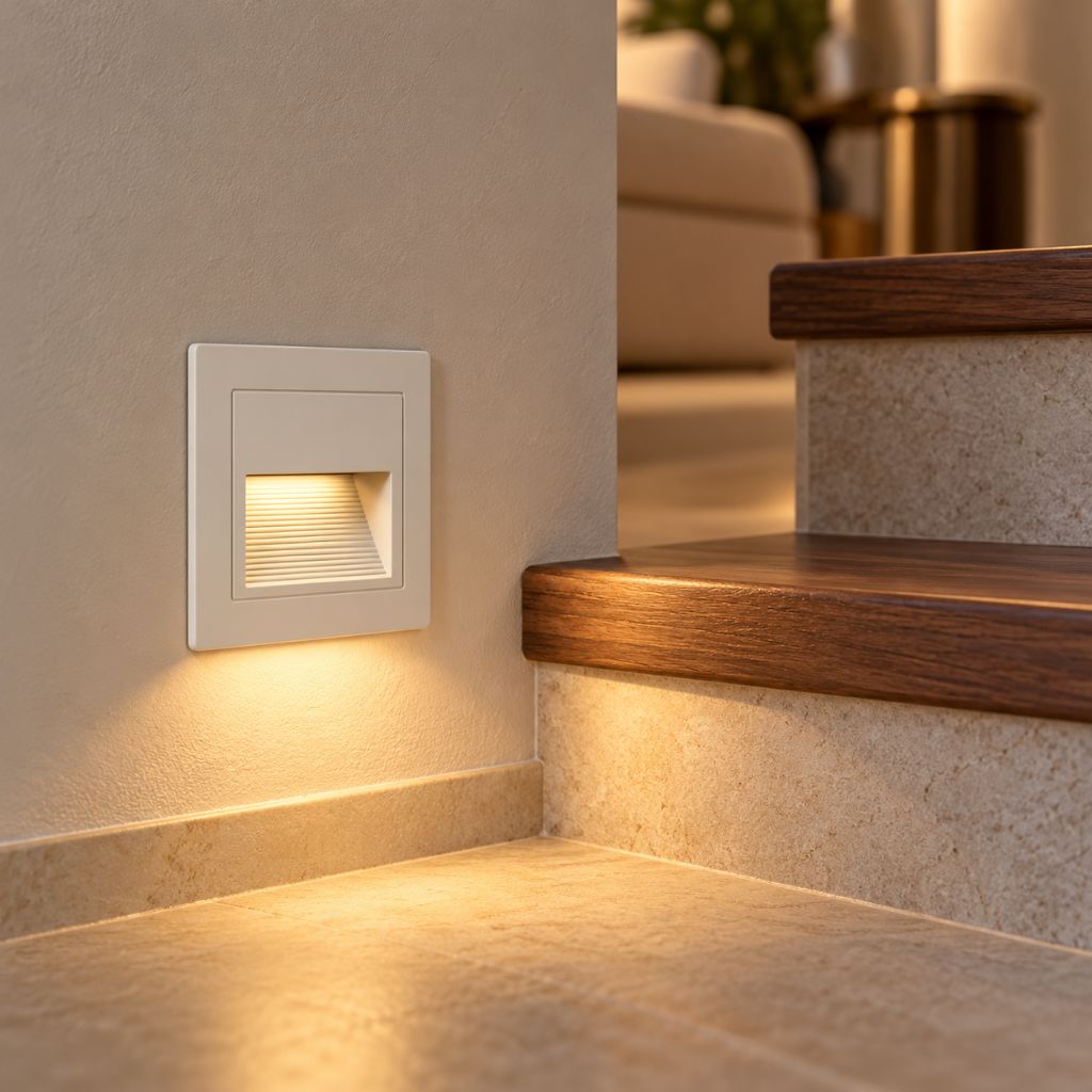 Square Recessed LED Stair Light with Aluminium Frame
