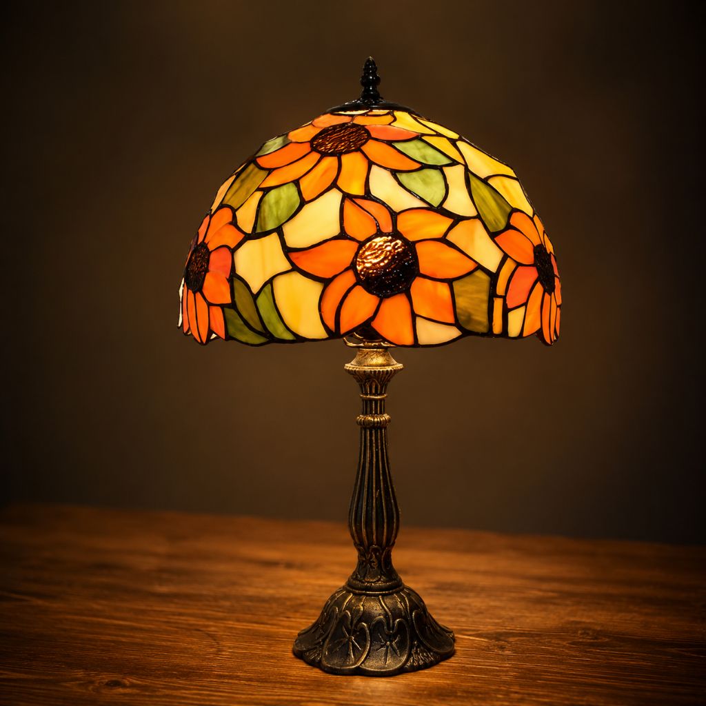 Stained Glass Colorful Desk Lamp